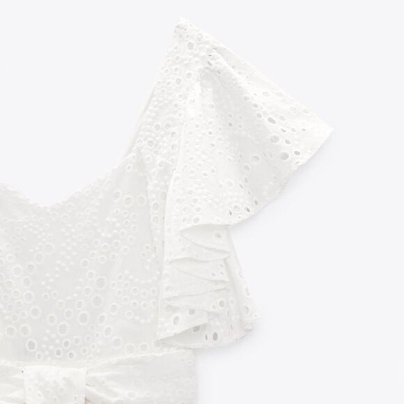 Zara openwork embroidered midi dress - Picture 11 of 13